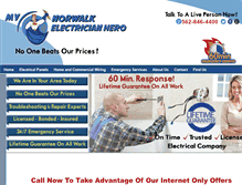 Tablet Screenshot of mynorwalkelectricianhero.com